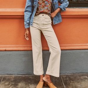 Stretch Terry Slim Wide Leg Pant